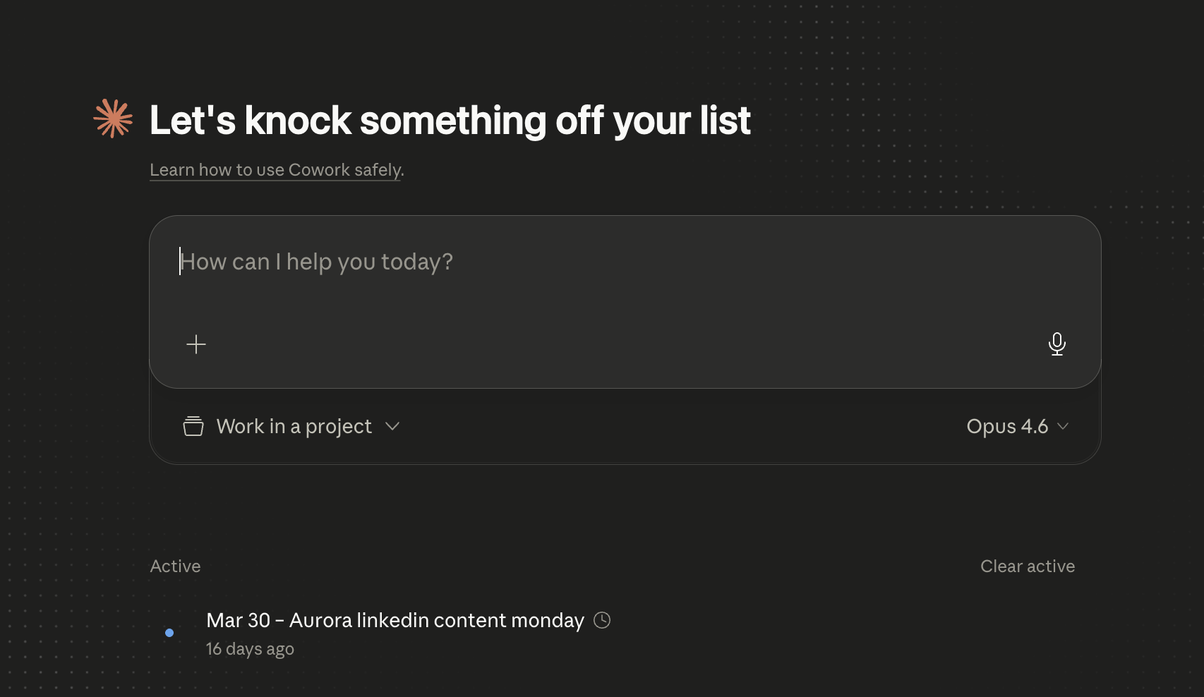 Claude Cowork interface showing task assignment and autonomous execution